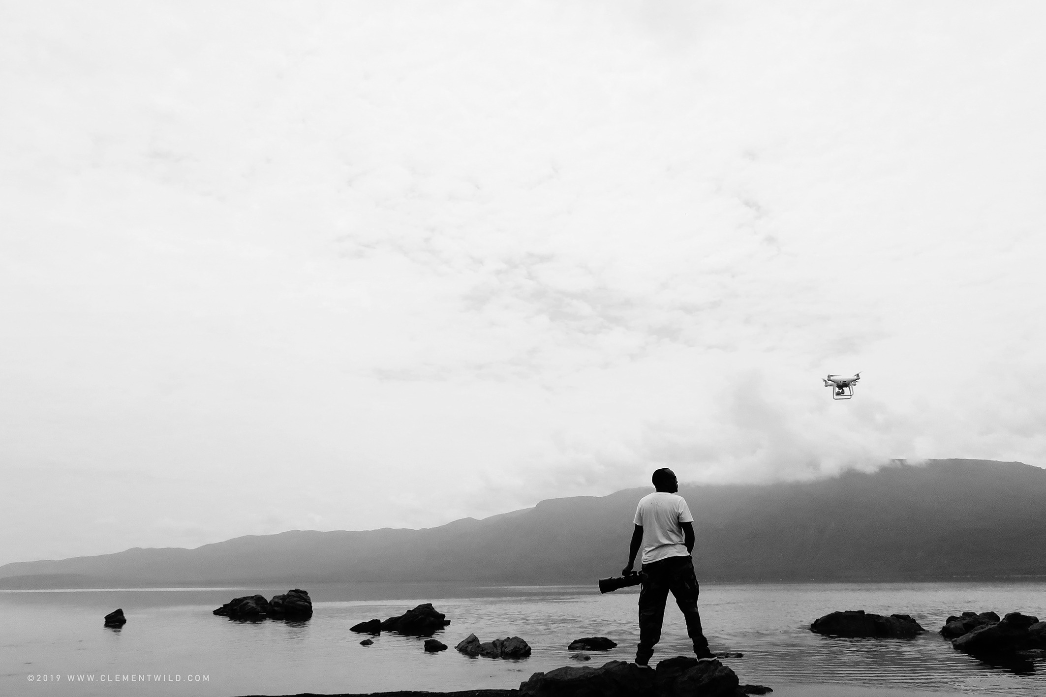 ClementWild Tour leader exploring Lake Bogoria in Kenya with his drone and camera