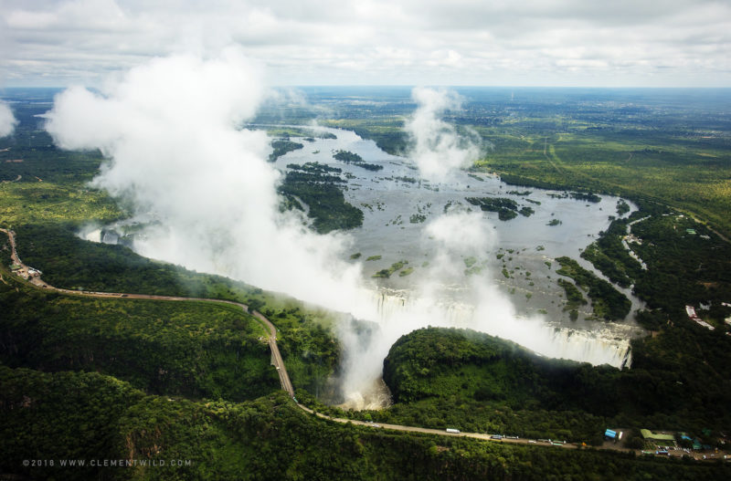 View of the Victoria falls as captured by wildlife photographer Clement Kiragu