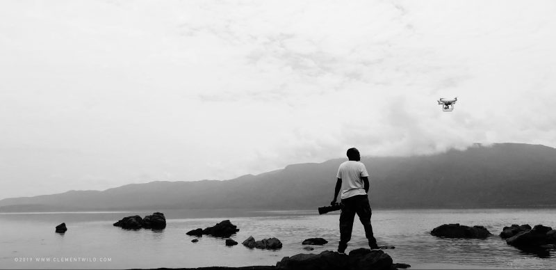 ClementWild Tour leader exploring Lake Bogoria in Kenya with his drone and camera